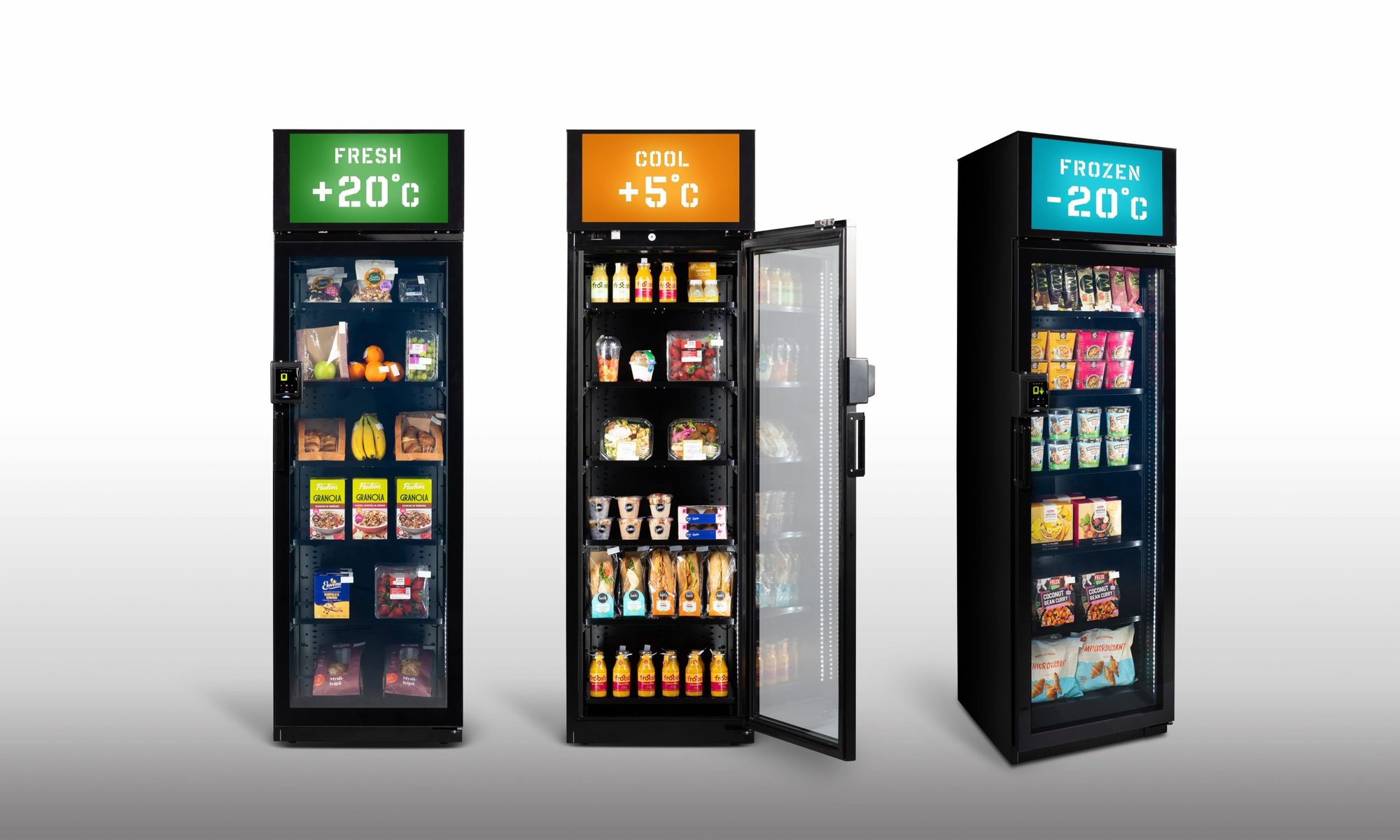 Smart vending fridge and smart vending freezer
